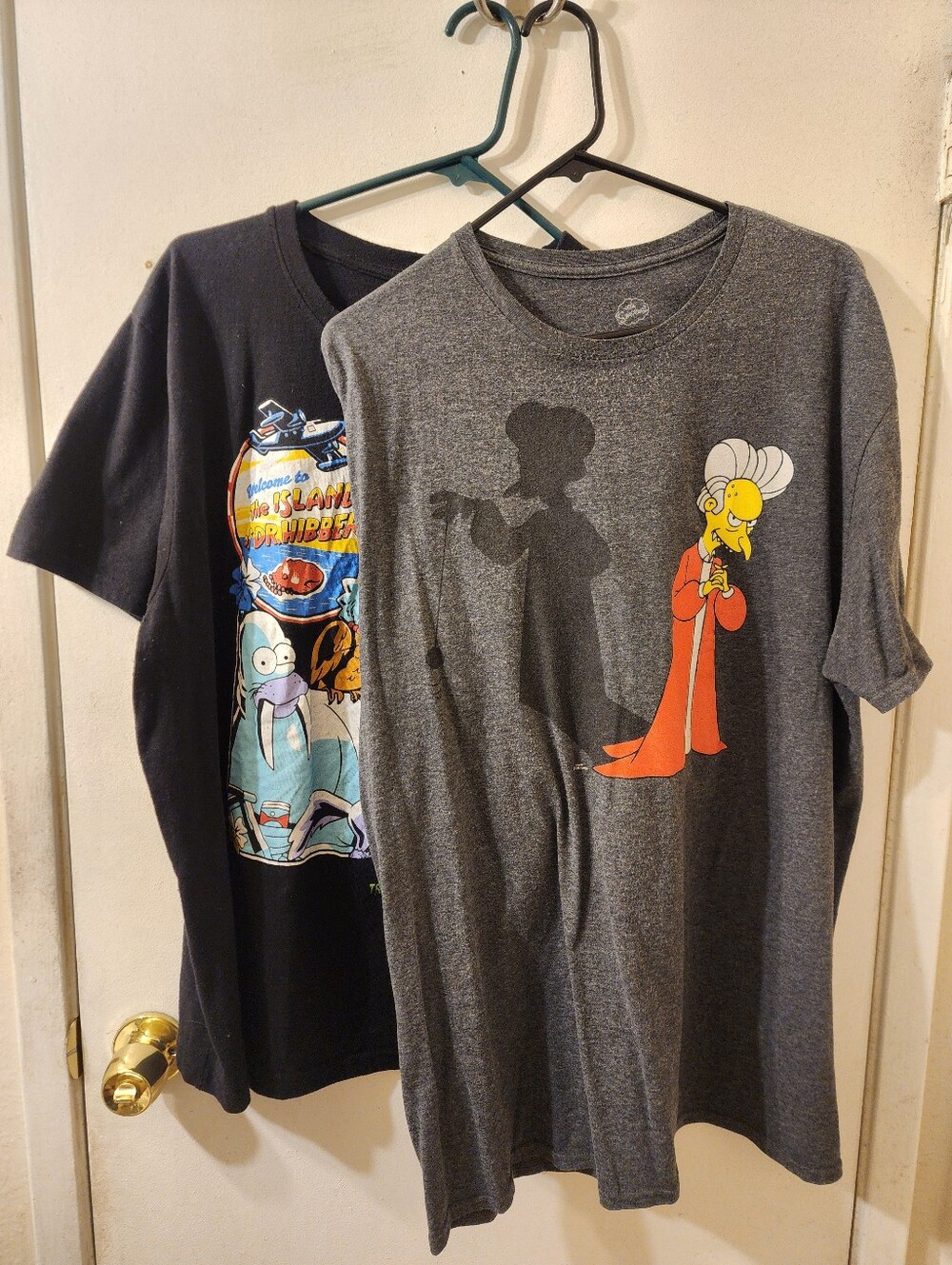 The Simpsons Halloweeen Bundle Men's Grey Mr. Burns Graphic T-shirts - Men's XL